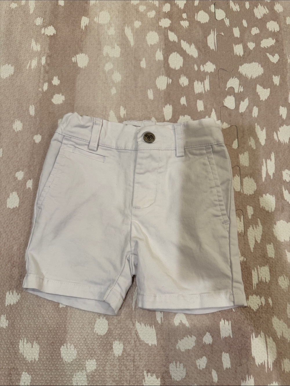 Frenchie Baby Boys White Chino Shorts Adjustable Waist 12M